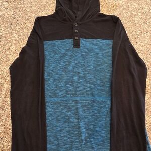 Urban Pipeline Black and Teal YXL Hoodie NWOT